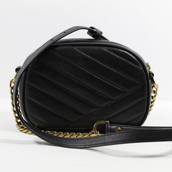 Tory Burch Women's Kira Chevron Small Camera Bag - Black - Picture 3 of 9